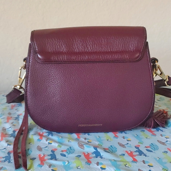 Rebecca Minkoff Sucky Suede/Leather Burgundy Crossbody trending this fall winter - Picture 3 of 5